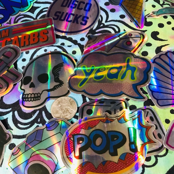 Team Carbs Metallic Prismatic Reflective Single Decor Sticker - Picture 9 of 12